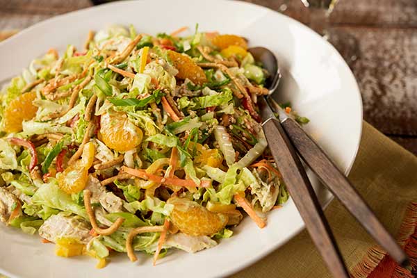 Chinese Chicken Salad with Napa Cabbage and Toasted Sesame Seeds